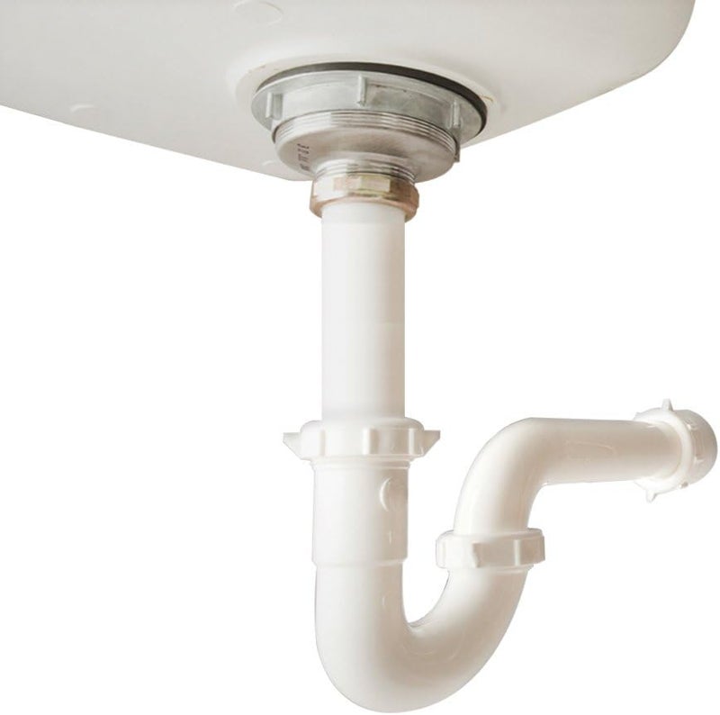 Keeney 400PVCK PVC P-Trap Pipe Kit with Reducing Washer and Adapter, 1-1/2-Inch or 1-1/4-Inch x 1-1/2-Inch, White - Image 3